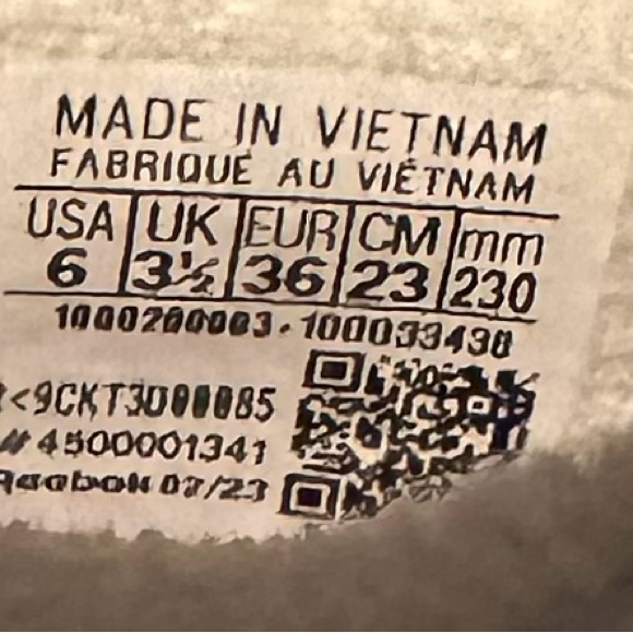 Reebok classic leather sneakers, worn once, Color:White Chalk Sedona Rose - Picture 3 of 3